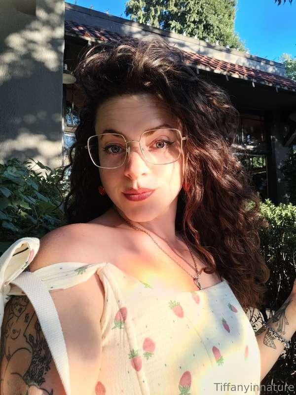 I wore my strawberry dress out tonight just for a quick run ..