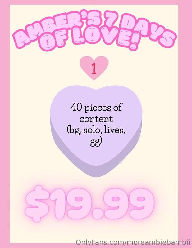 💌 Amber's 7 Days of Love Day 1!! 💌Tip $19.99 for 40 pieces o..