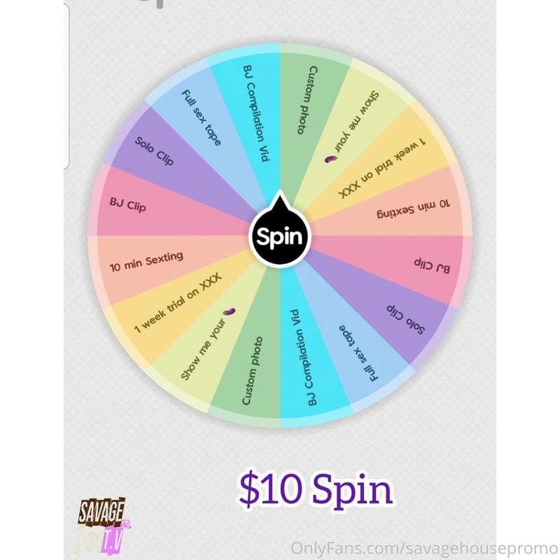 🎰🎲🔮 Spin 2 Win 🔮🎲🎰

$10 for 1 Spin
$15 for 2 Spin