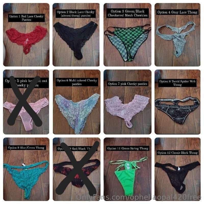 I still have some panties for saleeeeee hmu. They're CHEAP!