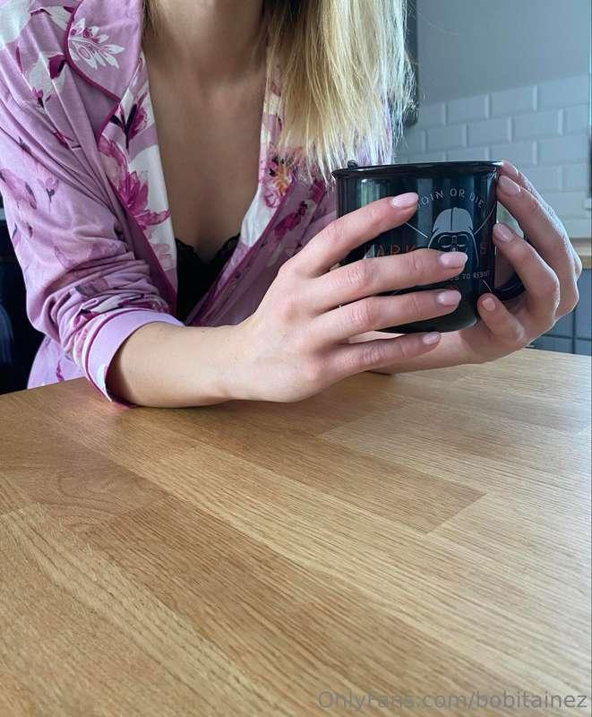 What do you think is in my mug? A little caffeine or a bit s..