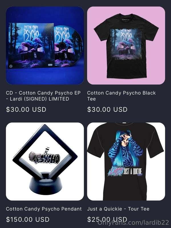 Merch site is back up and EVERYTHING IS 30% OFF! 💗 Lardioffi..