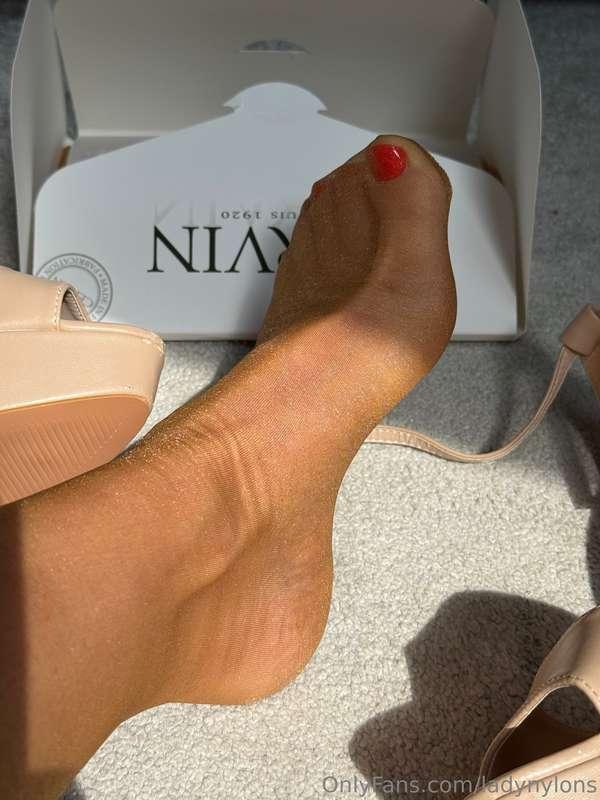 Trying to choose which stockings to wear. 😉😘