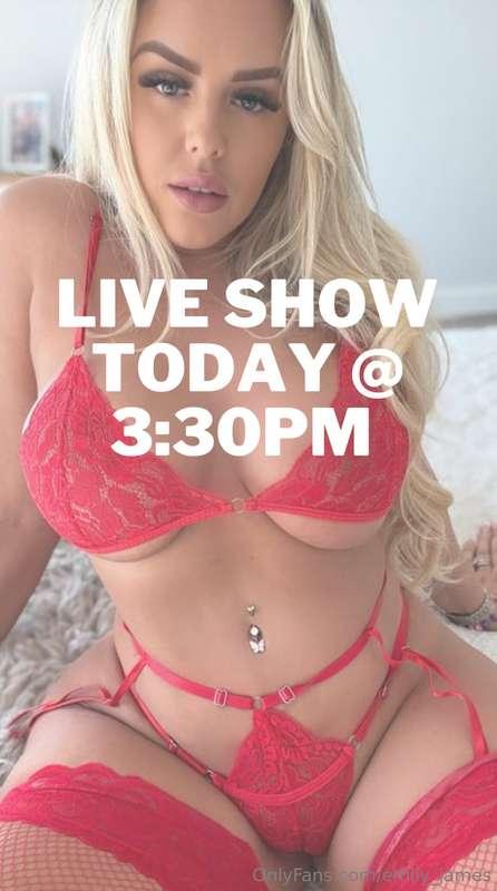 🚨 LIVE @ 3:30pm 🚨