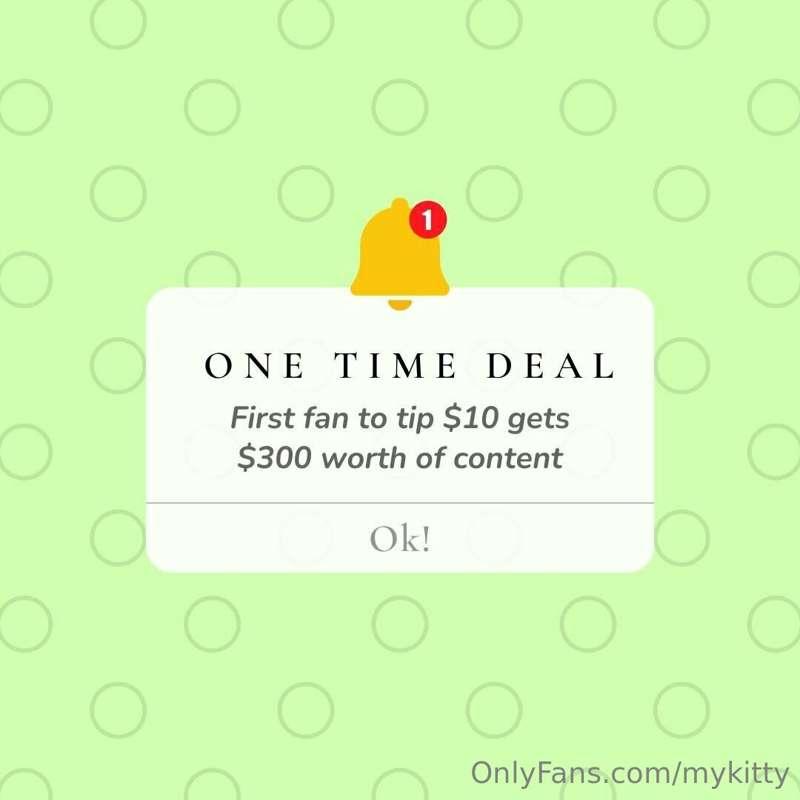 ❗❗❗LIMITED TO 1 FAN❗❗❗First fan to tip $10 on this post gets..