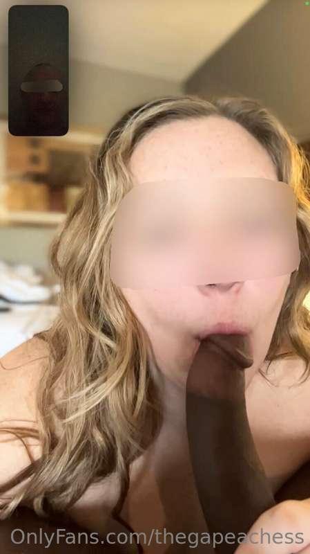 Tried to FaceTime hubby with @aceblacked’s dick in my mouth...