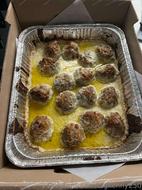 This was Christmas dinner… whole catering tray of meatballs ..