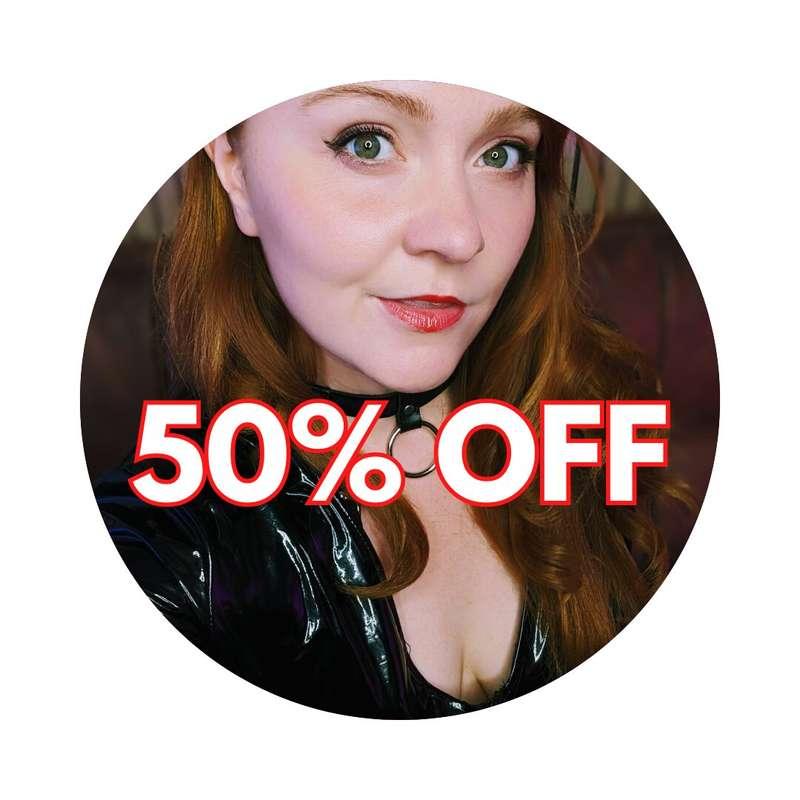 Feeling naughty? 😏 Now’s your chance to indulge—50% OFF my V..