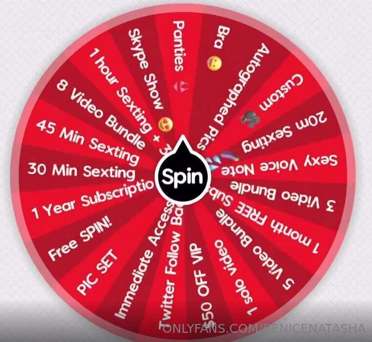 💋🎡 SPIN THE WHEEL 🎡💋Are you feeling lucky baby?Lots of prize..