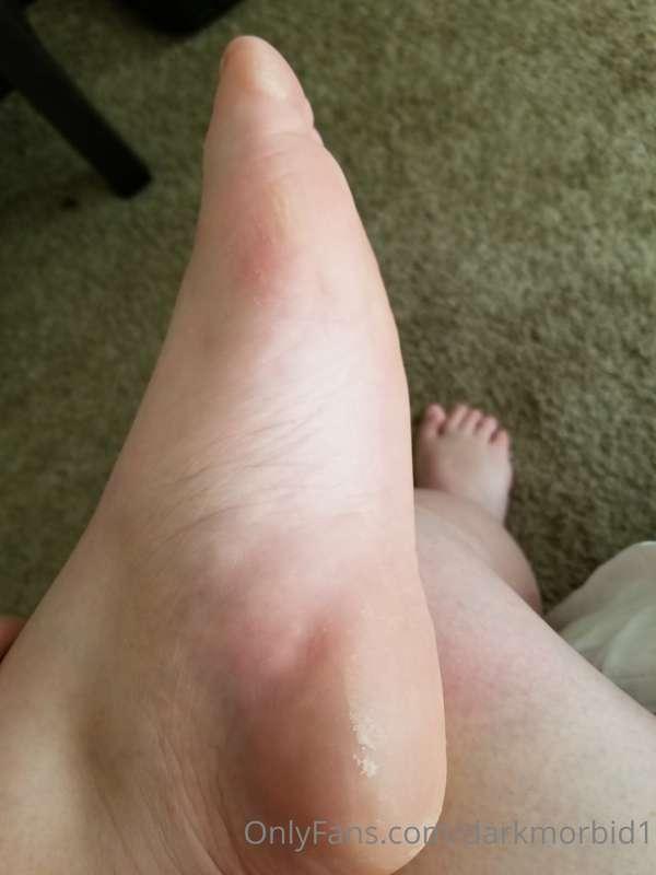 Got out of the shower and saw that my heels need a good scra..