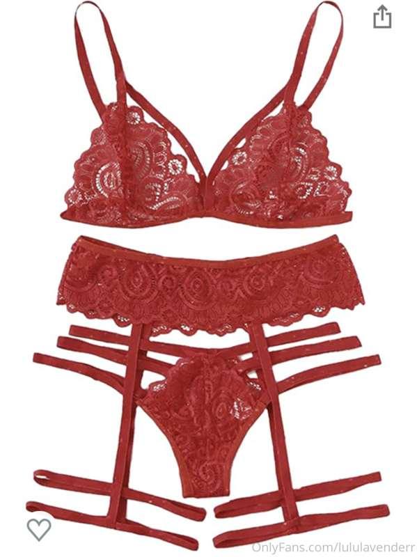 So I have a new red lingerie set that comes today, and I wan..