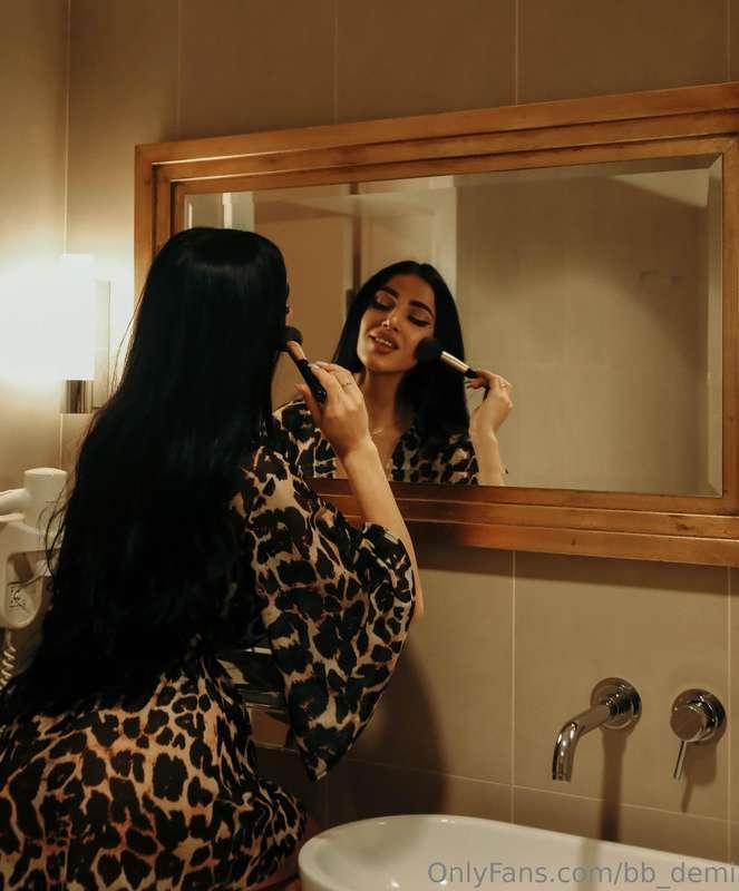 When I run the brush across my face 🖌️ - I close my eyes 😌, ..