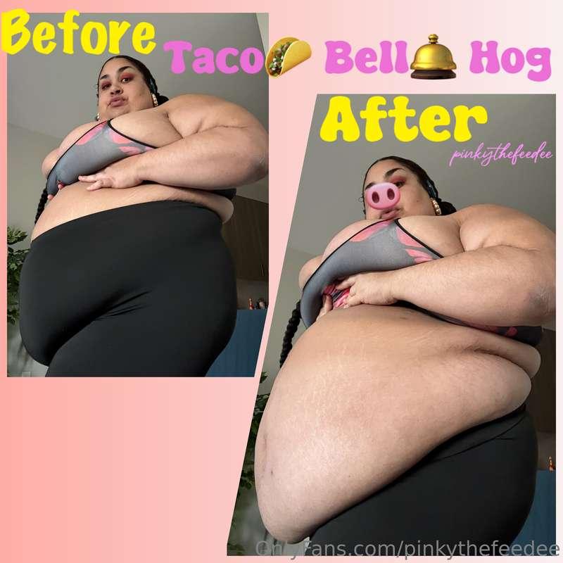 I just went crazy on this Taco Bell 🛎️ jus now 😩 lol 