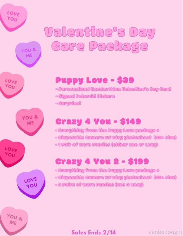 💕 Love is in the air 💕

All care packages will be one of a k..