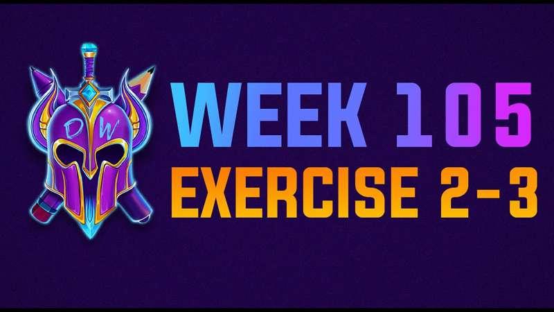 Exercise 2-3 Livestream - WEEK 105