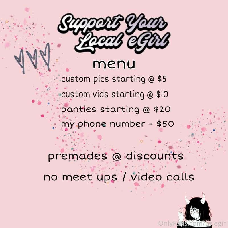menu ❤️
please leave a tip with what you want, or dm me 💦
ha..