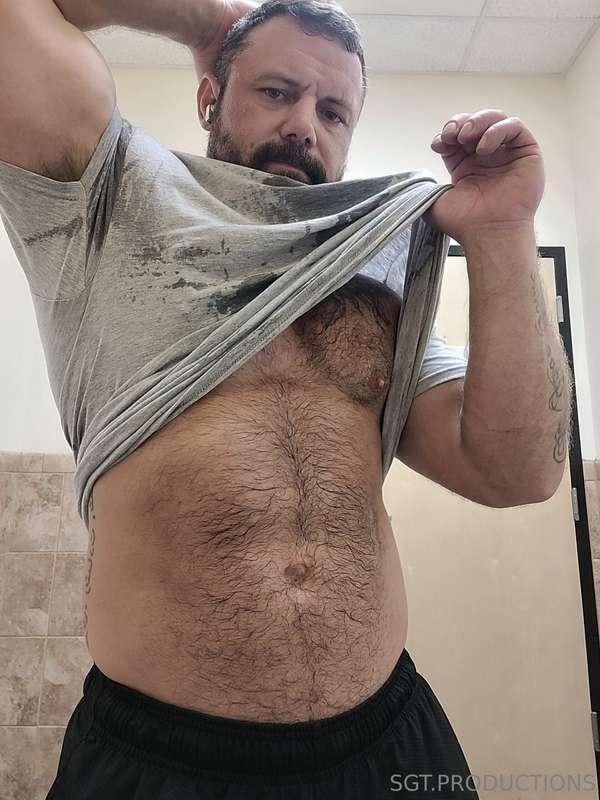 Sweaty and ready. 