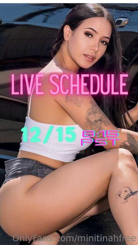 LIVE TODAY AT 8:15 PST ON VIP PAGE @minitinah02 
LIVE NUDE S..