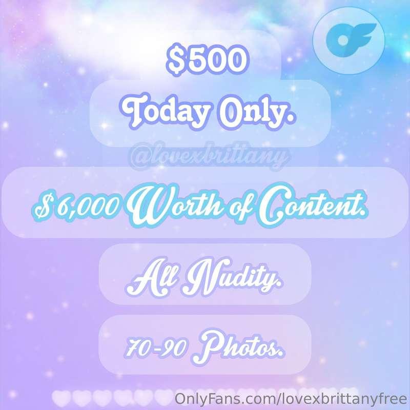 This was only going to be today but I'm going to offer it un..