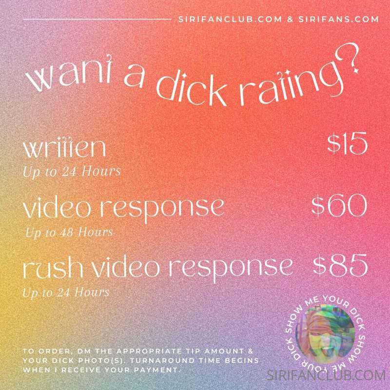 ⚡DICK RATING MENU⚡
❗NEW❗
Interested in getting a dick rating..