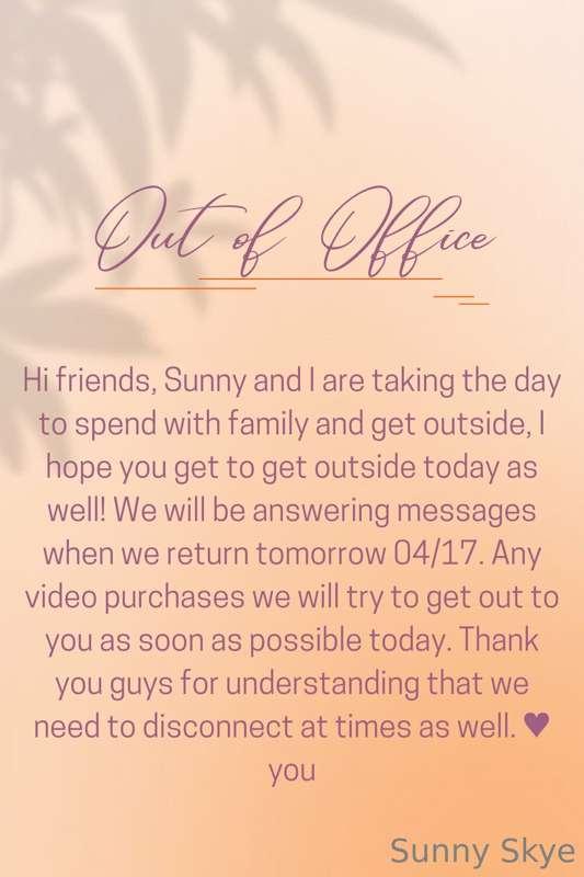 Thank you for understanding while we take the day to get out..