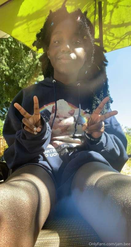 the weather was lovely, then i got hot n decided to take a c..