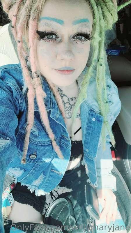 I tried to do blue freckles and this was the picture they sh..