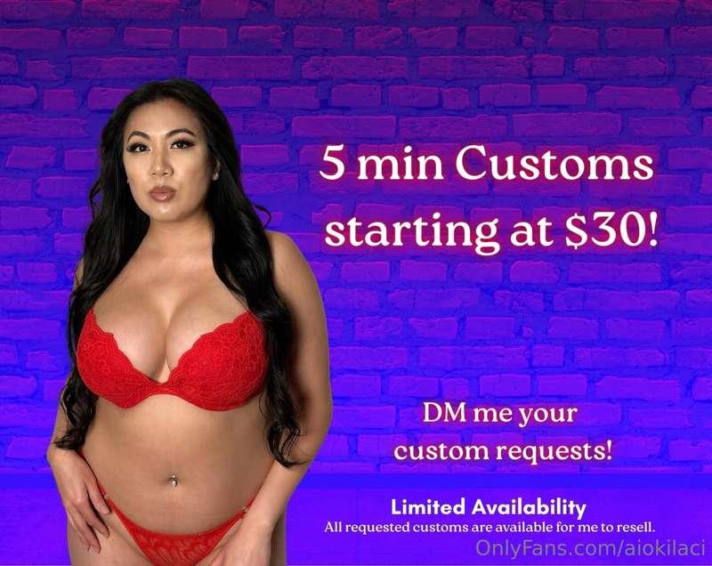 ❤️Hey babe! I am currently taking a limited number of custom..