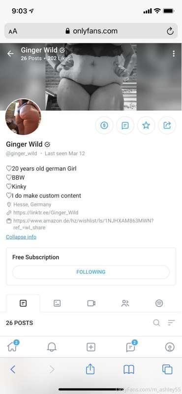 onlyfans.com/ginger_wild 
Go subscribe to this hottieee🥵👅 @g..