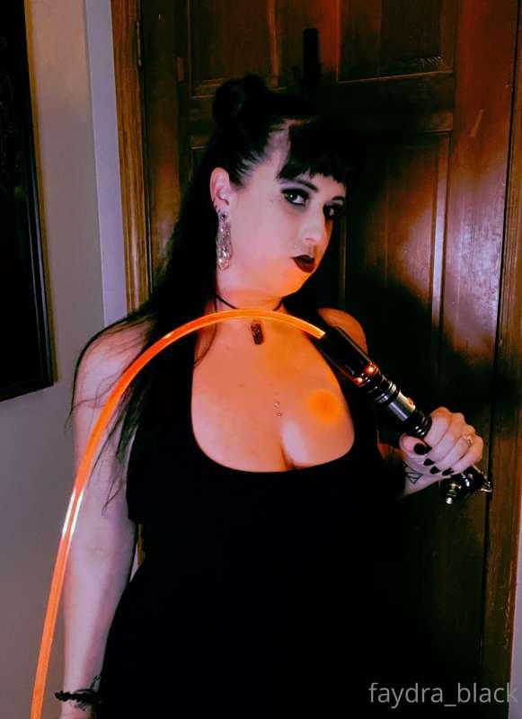 A little spooky vibe…. With a lightsaber