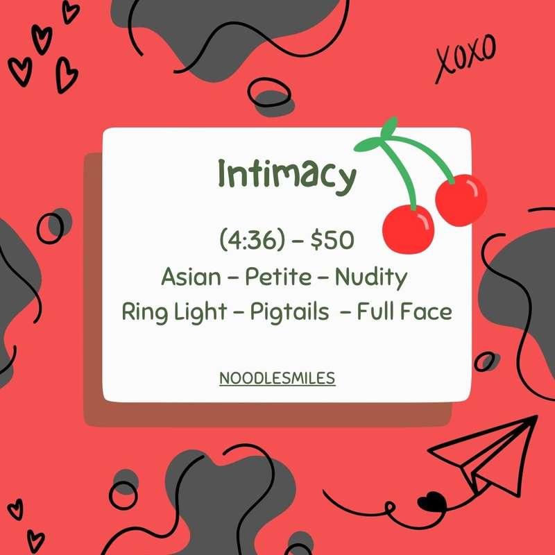 Intimacy 🍒
(4:36 - Solo) *$50*

❣️🚨 *horny asian girl plays ..