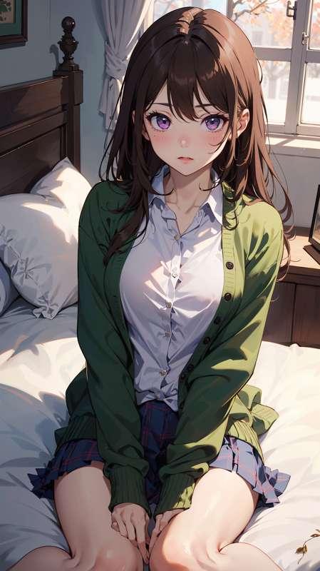 ベッドで
