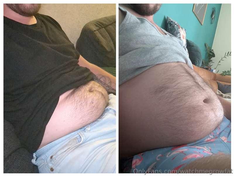 What one year can do, if you stuff yourself pretty often 