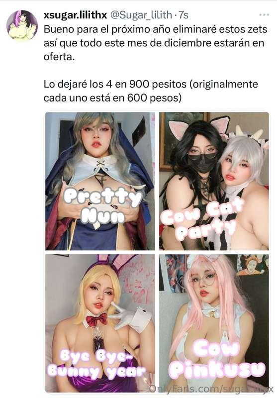 Si ustedes adquieren estos zets únicamente les costará 700 p..
