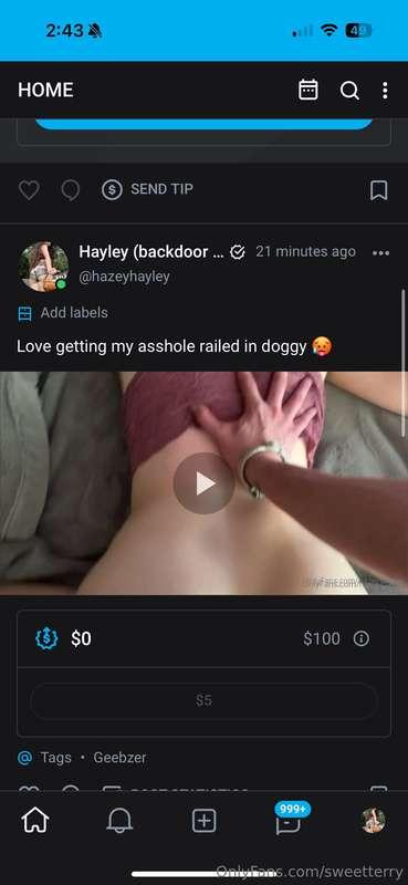 Just posted some free anal on my main! Go sub to my main @ha..