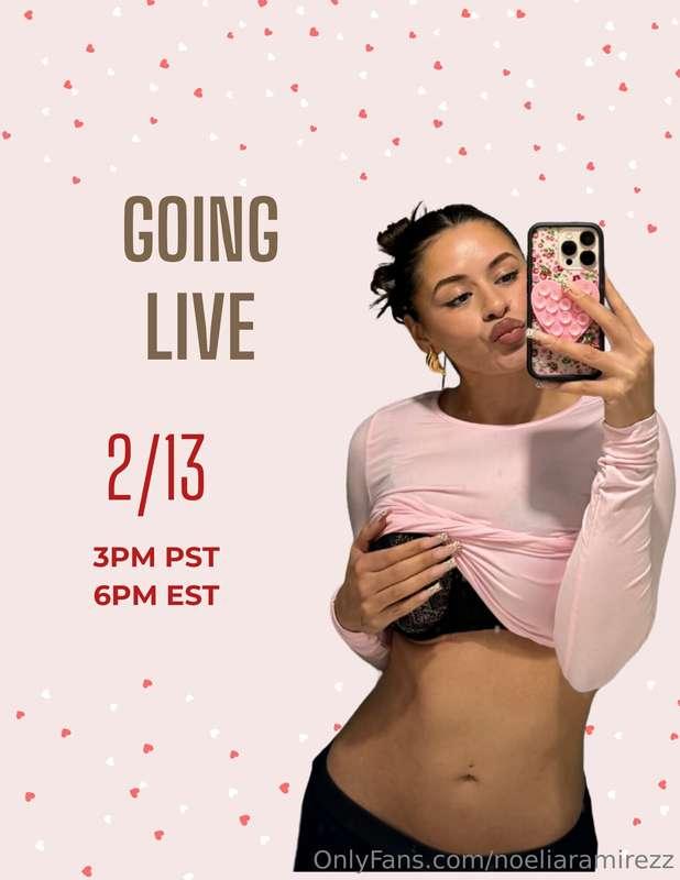 omggg my first time EVER going live on here....dont miss out..