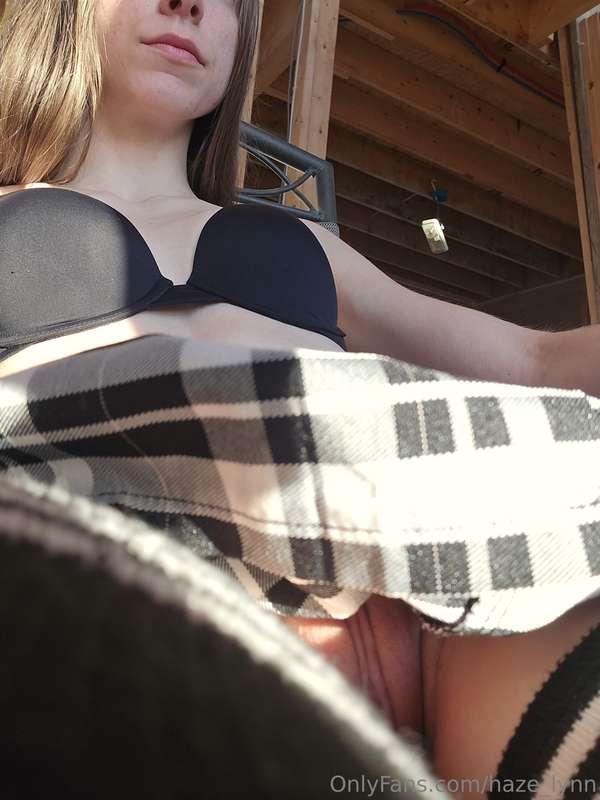 How things would progress if you peeked under my skirt 🤤😈