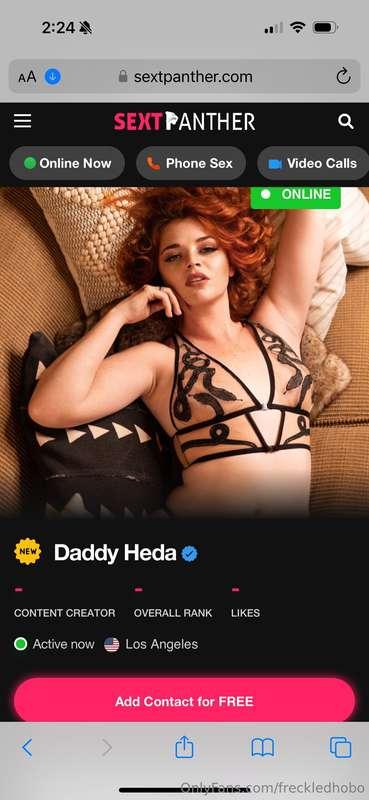 https://www.sextpanther.com/DaddyHeda/  Available for textin..