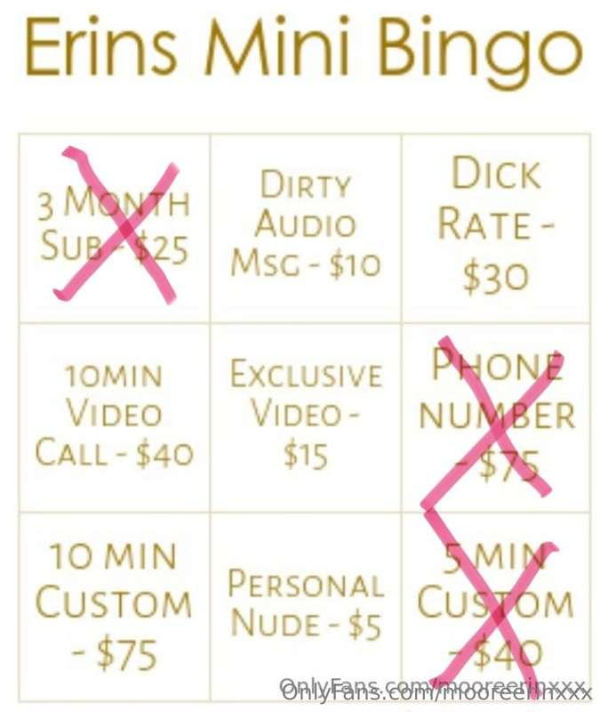 Bingo card update! 

Bag yourself a bargain before they all ..