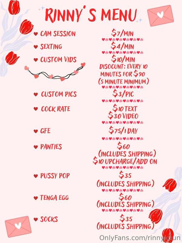 ♡ Updated Service Menu! ♡More Details on Upcharges:♡ Name us..