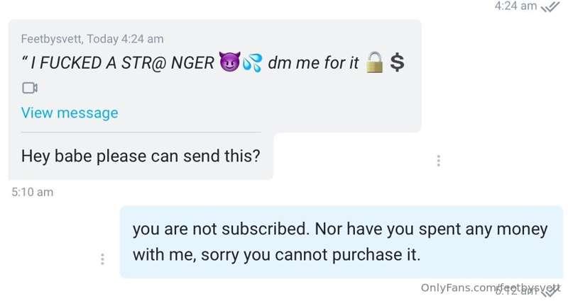 do not message me for the sextape if you haven't spent any m..
