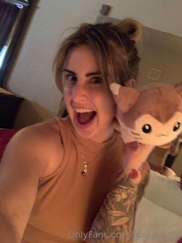 It's just me and my plushie Furret, saying we hope you have ..