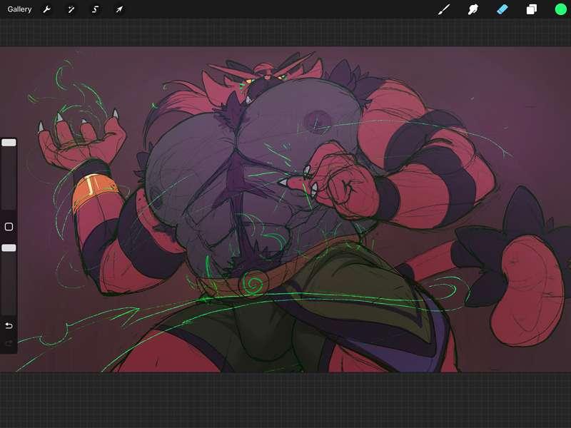 Incineroar OC progress