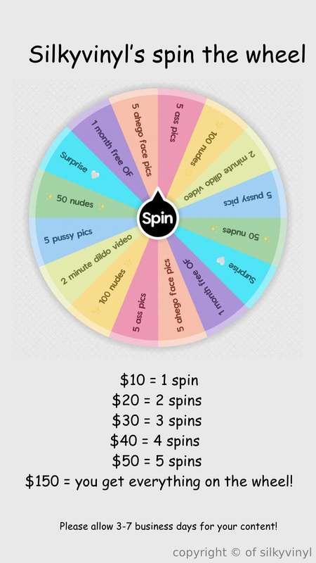 Spin the wheel time!!