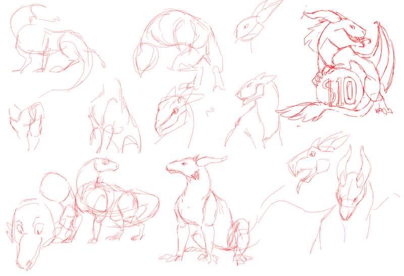 Sketch Dump - Dragons