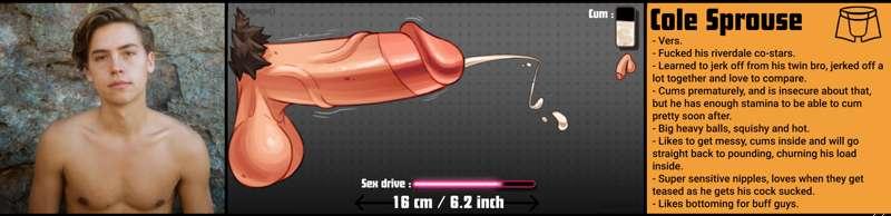 Cole Sprouse Dick Chart Mini