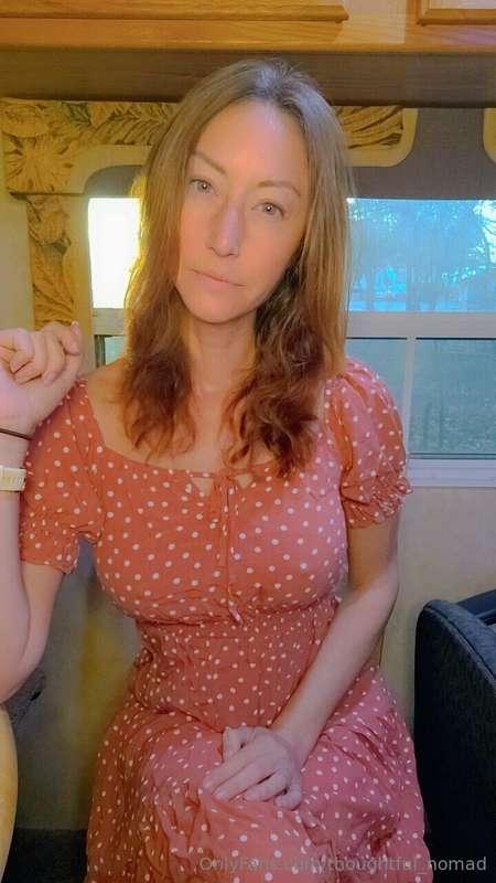 Watch me defile myself in this dress 😉 my big clit grows as ..