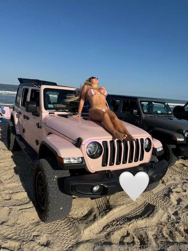 just a little freak on her jeep! 