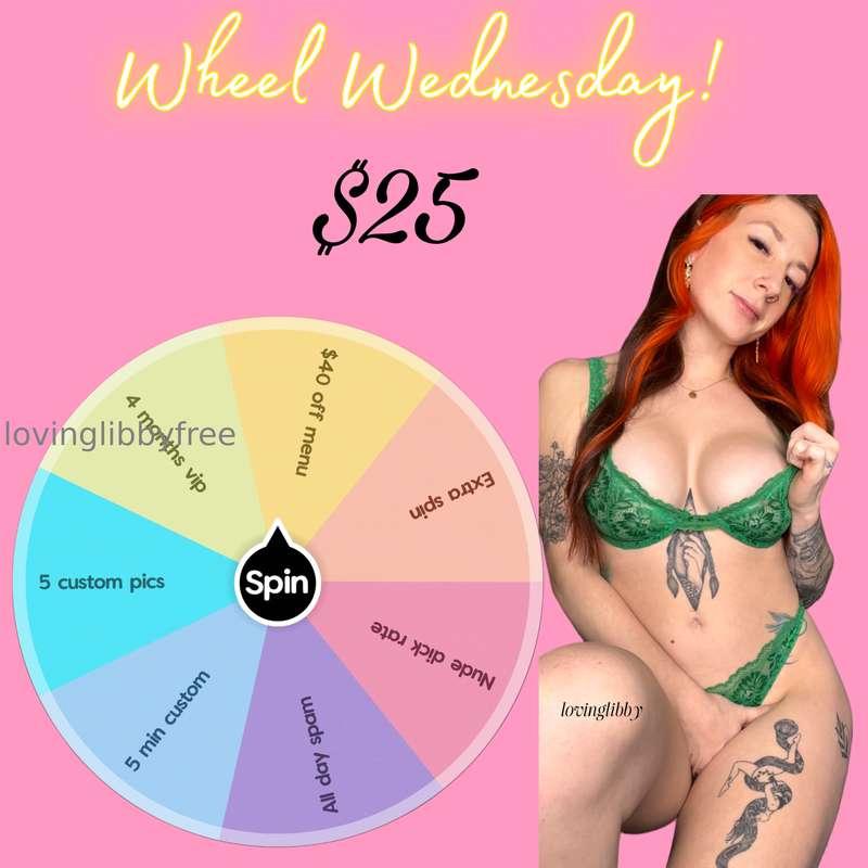 SPIN AND WIN! Tip $25 and I’ll spin the wheel for you and se..