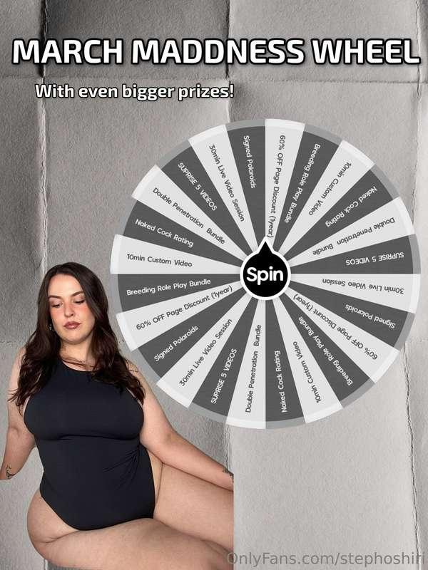 ITS TIME FOR MARCH MADDNESS! you ready...?

$15 for 1 spin
$..